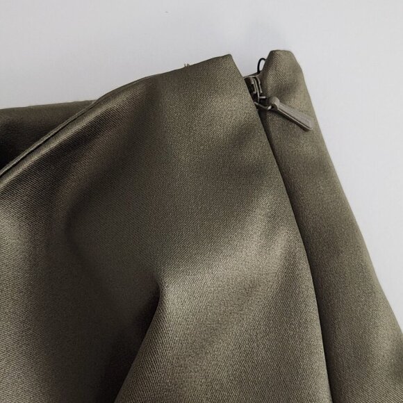 Cache Luxe A-Line Flared Hem Skirt Size 8 Olive Green - Picture 5 of 5